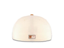 Load image into Gallery viewer, San Diego Padres New Era MLB 59FIFTY 5950 Fitted Cap Hat Cream Crown Light Brown Visor Brown/Pink Catching Friar Logo 40th Anniversary Side Patch