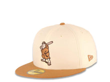 Load image into Gallery viewer, San Diego Padres New Era MLB 59FIFTY 5950 Fitted Cap Hat Cream Crown Light Brown Visor Brown Batting Friar Logo 40th Anniversary Side Patch Pink UV