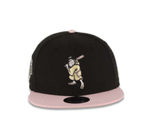 Load image into Gallery viewer, San Diego Padres New Era MLB 9FIFTY 950 Snapback Cap Hat Black Crown Pink Visor Light Yellow/Pink Batting Friar Logo 1992 All-Star Game Side Patch