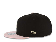 Load image into Gallery viewer, San Diego Padres New Era MLB 9FIFTY 950 Snapback Cap Hat Black Crown Pink Visor Light Yellow/Pink Batting Friar Logo 1992 All-Star Game Side Patch