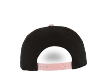 Load image into Gallery viewer, San Diego Padres New Era MLB 9FIFTY 950 Snapback Cap Hat Black Crown Pink Visor Light Yellow/Pink Batting Friar Logo 1992 All-Star Game Side Patch