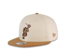Load image into Gallery viewer, San Diego Padres New Era MLB 9FIFTY 950 Snapback Cap Hat Cream Crown Light Brown Visor Brown/Pink Catching Friar Logo 40th Anniversary Side Patch