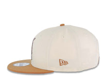Load image into Gallery viewer, San Diego Padres New Era MLB 9FIFTY 950 Snapback Cap Hat Cream Crown Light Brown Visor Brown/Pink Batting Friar Logo 40th Anniversary Side Patch