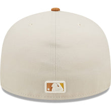 Load image into Gallery viewer, Houston Astros New Era MLB 59FIFTY 5950 Fitted Cap Hat Stone Crown Light Brown Corduroy Visor White/Yellow Logo 2017 World Series Side Patch Dark Green UV