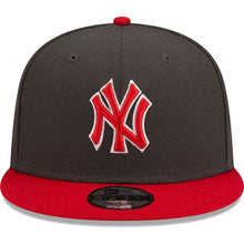 Load image into Gallery viewer, New York Yankees New Era MLB 9FIFTY 950 Snapback Cap Hat Dark Gray Crown Red Visor Red/White Logo (2-Tone Color Pack)