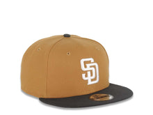 Load image into Gallery viewer, San Diego Padres New Era MLB 9FIFTY 950 Snapback Cap Hat Light Brown Crown Dark Gray Visor White Logo (2-Tone Color Pack)
