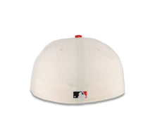 Load image into Gallery viewer, San Diego Padres New Era MLB 59FIFTY 5950 Fitted Cap Hat Cream Crown Red Visor Black/Red Logo 40th Anniversary Side Patch Green UV