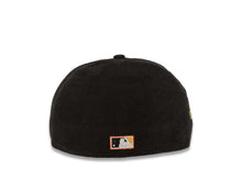 Load image into Gallery viewer, (Corduroy Crown) San Diego Padres New Era MLB 59FIFTY 5950 Fitted Cap Hat Black Crown Tan Visor Brown/Yellow Logo 1992 All-Star Game Side Patch