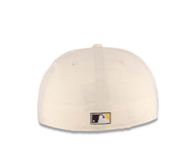 Load image into Gallery viewer, San Diego Padres New Era MLB 59FIFTY 5950 Fitted Cap Hat Cream Crown Dark Brown Visor Maroon/Yellow Swinging Friar Logo 40th Anniversary Side Patch