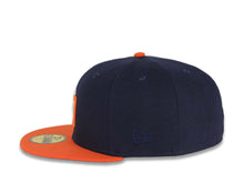 Load image into Gallery viewer, San Diego Padres New Era MLB 59FIFTY 5950 Fitted Cap Hat Navy Crown Orange Visor White/Orange Logo 25th Anniversary Side Patch Gray UV
