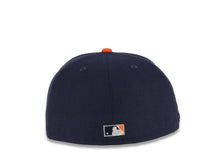 Load image into Gallery viewer, San Diego Padres New Era MLB 59FIFTY 5950 Fitted Cap Hat Navy Crown Orange Visor White/Orange Logo 25th Anniversary Side Patch Gray UV