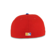 Load image into Gallery viewer, San Diego Padres New Era MLB 59FIFTY 5950 Fitted Cap Hat Red Crown Blue Azure Visor White/Yellow Logo 25th Anniversary Side Patch Yellow UV