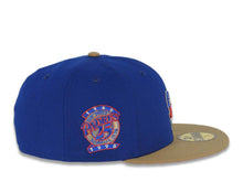 Load image into Gallery viewer, San Diego Padres New Era MLB 59FIFTY 5950 Fitted Cap Hat Light Royal Crown Khaki Visor Metallic Red Swinging Friar Logo 25th Anniversary Side Patch