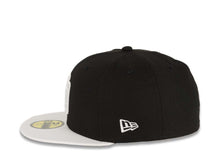 Load image into Gallery viewer, San Diego Padres New Era MLB 59FIFTY 5950 Fitted Cap Hat Black Crown White Visor White Logo 1998 World Series Side Patch