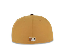 Load image into Gallery viewer, San Diego Padres New Era MLB 59FIFTY 5950 Fitted Cap Hat Tan Crown Dark Brown Visor Light Khaki/Light Brown Logo 1998 World Series Side Patch Green UV
