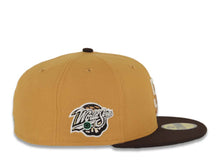 Load image into Gallery viewer, San Diego Padres New Era MLB 59FIFTY 5950 Fitted Cap Hat Tan Crown Dark Brown Visor Light Khaki/Light Brown Logo 1998 World Series Side Patch Green UV