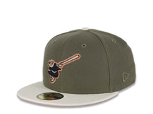 Load image into Gallery viewer, San Diego Padres New Era MLB 59FIFTY 5950 Fitted Cap Hat Olive Crown Cream Visor Metallic Brown/Khaki Swinging Friar Logo 1969 Go Padres Side Patch