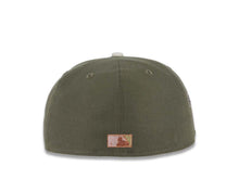Load image into Gallery viewer, San Diego Padres New Era MLB 59FIFTY 5950 Fitted Cap Hat Olive Crown Cream Visor Metallic Brown/Khaki Swinging Friar Logo 1969 Go Padres Side Patch