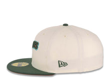 Load image into Gallery viewer, San Diego Padres New Era MLB 59FIFTY 5950 Fitted Cap Hat Cream Crown Green Visor Green/Dark Orange/Teal Logo 40th Anniversary Side Patch Orange UV