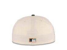 Load image into Gallery viewer, San Diego Padres New Era MLB 59FIFTY 5950 Fitted Cap Hat Cream Crown Green Visor Green/Dark Orange/Teal Logo 40th Anniversary Side Patch Orange UV