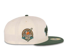 Load image into Gallery viewer, San Diego Padres New Era MLB 59FIFTY 5950 Fitted Cap Hat Cream Crown Green Visor Green/Dark Orange/Teal Logo 40th Anniversary Side Patch Orange UV