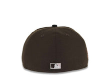 Load image into Gallery viewer, San Diego Padres New Era MLB 59FIFTY 5950 Fitted Cap Hat Brown Crown Black Visor White/Pink Logo 50th Anniversary Side Patch Pink UV