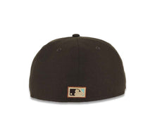 Load image into Gallery viewer, San Diego Padres New Era MLB 59FIFTY 5950 Fitted Cap Hat Brown Crown Light Teal Visor Cream/Light Brown Logo 25th Anniversary Side Patch Gray UV