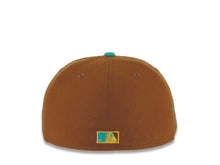 Load image into Gallery viewer, San Diego Padres New Era MLB 59FIFTY 5950 Fitted Cap Hat Brown Crown Teal Visor Gold/Teal Logo 1998 World Series Side Patch Gray UV