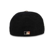 Load image into Gallery viewer, (Corduroy Crown) San Diego Padres New Era MLB 59FIFTY 5950 Fitted Cap Hat Black Crown Khaki Visor Metallic Brown Logo 2016 All-Star Game Side Patch