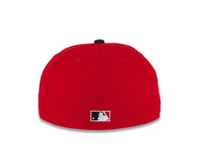 Load image into Gallery viewer, (Corduroy Visor) San Diego Padres New Era MLB 59FIFTY 5950 Fitted Cap Hat Red Crown Black Visor Black Swinging Friar Logo Established 1969 Side Patch