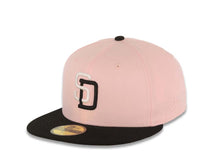 Load image into Gallery viewer, San Diego Padres New Era MLB 59FIFTY 5950 Fitted Cap Hat Cotton Pink Crown Black Visor White/Black Logo 1998 World Series Side Patch Gray UV