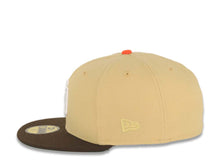 Load image into Gallery viewer, San Diego Padres New Era MLB 59FIFTY 5950 Fitted Cap Hat Yellow Green Crown Brown Visor White Logo 25th Anniversary Side Patch Green UV