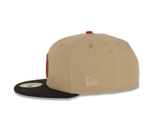 Load image into Gallery viewer, San Diego Padres New Era MLB 59FIFTY 5950 Fitted Cap Hat Khaki Crown Black Visor Dark Green/Red Logo 2016 All-Star Game Side Patch Dark Green UV