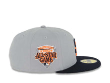 Load image into Gallery viewer, San Diego Padres New Era MLB 59FIFTY 5950 Fitted Cap Hat Gray Crown Navy Blue Visor Navy Blue/Orange Logo 1992 All-Star Game Side Patch Green UV