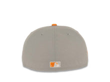Load image into Gallery viewer, San Diego Padres New Era MLB 59FIFTY 5950 Fitted Cap Hat Gray Crown Light Orange Visor White/Light Orange Logo 50th Anniversary Side Patch Gray UV