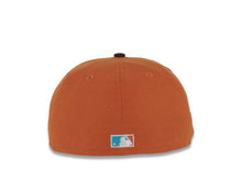 Load image into Gallery viewer, San Diego Padres New Era MLB 59FIFTY 5950 Fitted Cap Hat Dark Orange Crown Dark Brown Visor Cream/Dark Brown Logo 25th Anniversary Side Patch Cream UV