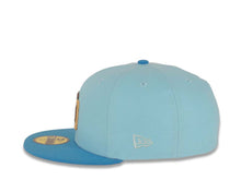 Load image into Gallery viewer, San Diego Padres New Era MLB 59FIFTY 5950 Fitted Cap Hat Sky Blue Crown Royal Blueu Visor Dark Gray/Light Brown Logo 1992 All-Star Game Side Patch