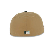 Load image into Gallery viewer, San Diego Padres New Era MLB 59FIFTY 5950 Fitted Cap Hat Khaki Crown Dark Green Visor Khaki/Light Teal Logo 1998 World Series Side Patch Sky Blue UV