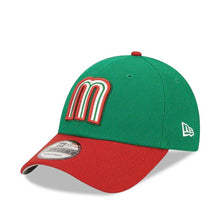 Load image into Gallery viewer, Mexico New Era WBC World Baseball Classic 9FORTY 940 Adjustable Cap Hat Green Crown Red Visor White/Green/Red M Logo Mexico Flag Gray UV