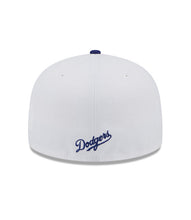 Load image into Gallery viewer, Los Angeles Dodgers New Era MLB 59FIFTY 5950 Fitted Cap Hat White Crown Royal Blue Visor Flawless Team Color Logo (State Map)