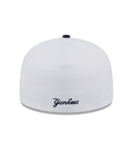 Load image into Gallery viewer, New York Yankees New Era MLB 59FIFTY 5950 Fitted Cap Hat White Crown Navy Visor Flawless Team Color Logo (State Map)