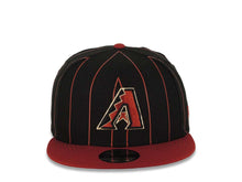 Load image into Gallery viewer, Arizona Diamondbacks New Era MLB 9FIFTY 950 Snapback Cap Hat Black/Cardinal Pinstripe Crown Cardinal Visor Team Color Logo