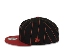 Load image into Gallery viewer, Arizona Diamondbacks New Era MLB 9FIFTY 950 Snapback Cap Hat Black/Cardinal Pinstripe Crown Cardinal Visor Team Color Logo