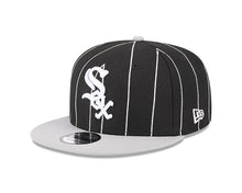 Load image into Gallery viewer, Chicago White Sox New Era MLB 9FIFTY 950 Snapback Cap Hat Black Pinstripe Crown Gray Visor White Logo