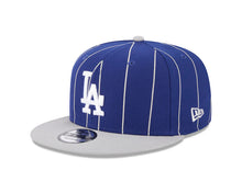 Load image into Gallery viewer, Los Angeles Dodgers New Era MLB 9FIFTY 950 Snapback Cap Hat Royal Blue Pinstripe Crown Gray Visor White Logo