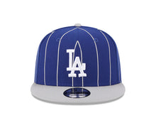 Load image into Gallery viewer, Los Angeles Dodgers New Era MLB 9FIFTY 950 Snapback Cap Hat Royal Blue Pinstripe Crown Gray Visor White Logo