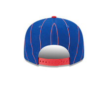 Load image into Gallery viewer, Montreal Expos New Era MLB 9FIFTY 950 Snapback Cap Hat Royal Blue Pinstripe Crown Red Visor Team Color Logo