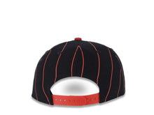 Load image into Gallery viewer, Cleveland Guardians New Era MLB 9FIFTY 950 Snapback Cap Hat Navy Blue/Red Pinstripe Crown Red Visor Team Color Logo