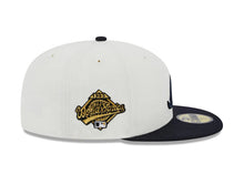 Load image into Gallery viewer, Atlanta Braves New Era MLB 59FIFTY 5950 Fitted Cap Hat Cream Crown Navy Visor Navy Logo 1995 World Series Side Patch
