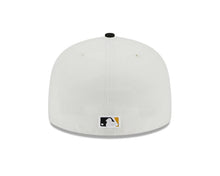 Load image into Gallery viewer, Pittsburgh Pirates New Era MLB 59FIFTY 5950 Fitted Cap Hat Cream Crown Black Visor Yellow Logo 76th World Series Side Patch